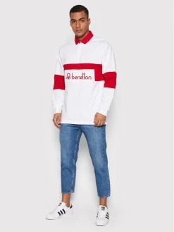 United Colors Of Benetton Γυναίκες Μπλουζάκια Polo Unisex 3MI6U3001 Λευκό Relaxed Fit Λευκό -United Colors Of Benetton Κατάστημα unnamed file 3578