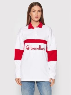 United Colors Of Benetton Γυναίκες Μπλουζάκια Polo Unisex 3MI6U3001 Λευκό Relaxed Fit Λευκό -United Colors Of Benetton Κατάστημα unnamed file 3579