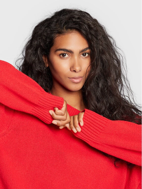 United Colors Of Benetton Γυναίκες Πουλόβερ 1040D400B Κόκκινο Regular Fit Κόκκινο 4 United Colors Of Benetton Γυναίκες Πουλόβερ 1040D400B Κόκκινο Regular Fit Κόκκινο - Image 4