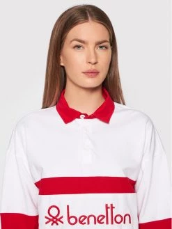 United Colors Of Benetton Γυναίκες Μπλουζάκια Polo Unisex 3MI6U3001 Λευκό Relaxed Fit Λευκό -United Colors Of Benetton Κατάστημα unnamed file 3581