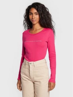 United Colors Of Benetton Γυναίκες Μπλουζάκια Μπλουζάκι 3GA2E16G0 Ροζ Regular Fit Ροζ