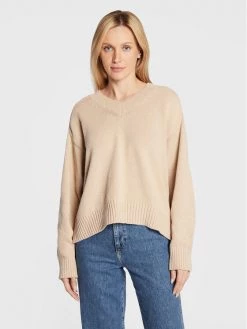 United Colors Of Benetton Γυναίκες Πουλόβερ 1040D400B Μπεζ Regular Fit Μπεζ