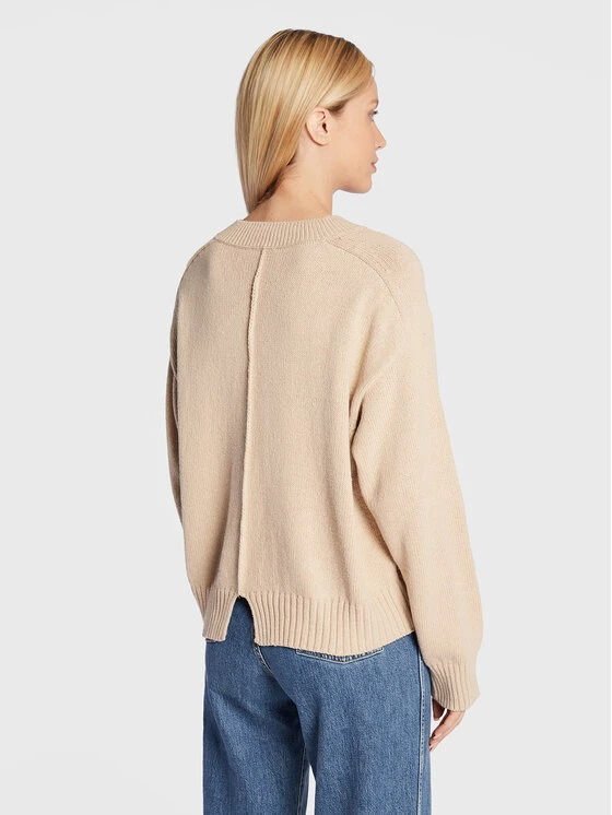 United Colors Of Benetton Γυναίκες Πουλόβερ 1040D400B Μπεζ Regular Fit Μπεζ 3 United Colors Of Benetton Γυναίκες Πουλόβερ 1040D400B Μπεζ Regular Fit Μπεζ - Image 3