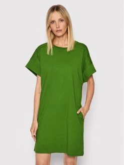 United Colors Of Benetton Γυναίκες Καθημερινά Φορέματα Φόρεμα καθημερινό 3BL0DV003 Πράσινο Relaxed Fit Πράσινο