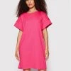 United Colors Of Benetton Γυναίκες Καθημερινά Φορέματα Φόρεμα καθημερινό 3BL0DV003 Ροζ Relaxed Fit Ροζ