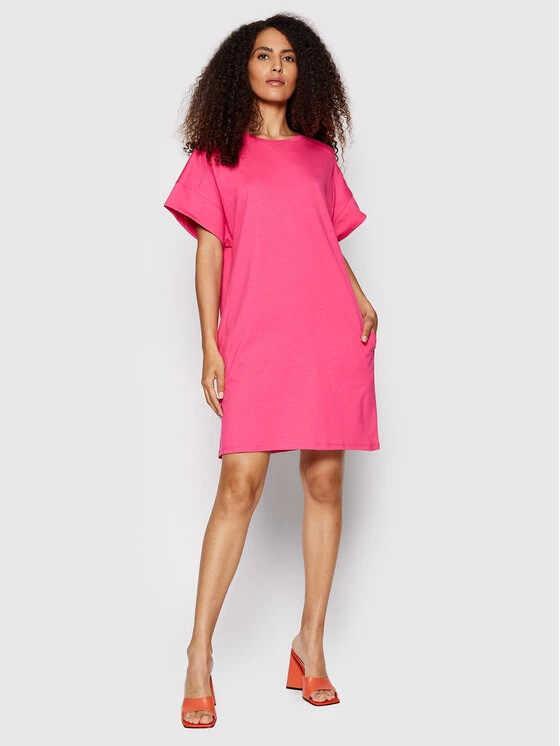 United Colors Of Benetton Γυναίκες Καθημερινά Φορέματα Φόρεμα καθημερινό 3BL0DV003 Ροζ Relaxed Fit Ροζ 3 United Colors Of Benetton Γυναίκες Καθημερινά Φορέματα Φόρεμα καθημερινό 3BL0DV003 Ροζ Relaxed Fit Ροζ - Image 3