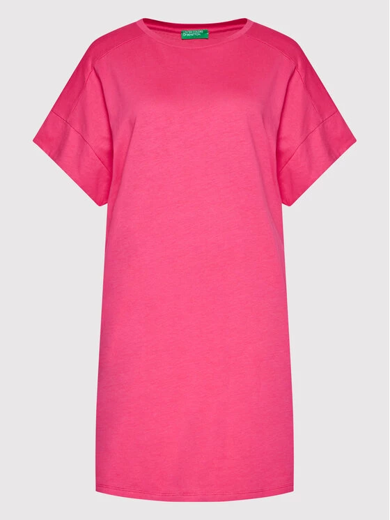 United Colors Of Benetton Γυναίκες Καθημερινά Φορέματα Φόρεμα καθημερινό 3BL0DV003 Ροζ Relaxed Fit Ροζ 6 United Colors Of Benetton Γυναίκες Καθημερινά Φορέματα Φόρεμα καθημερινό 3BL0DV003 Ροζ Relaxed Fit Ροζ - Image 6