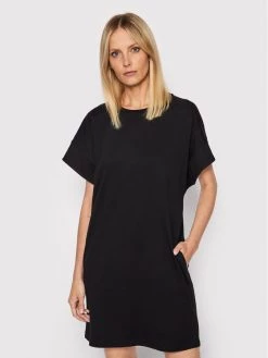 United Colors Of Benetton Γυναίκες Καθημερινά Φορέματα Φόρεμα καθημερινό 3BL0DV003 Μαύρο Relaxed Fit Μαύρο