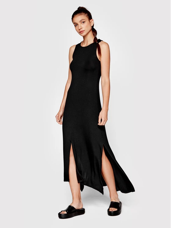 United Colors Of Benetton Γυναίκες Καλοκαιρινά Φορέματα Φόρεμα καλοκαιρινό 31UCDV004 Μαύρο Slim Fit Μαύρο 2 United Colors Of Benetton Γυναίκες Καλοκαιρινά Φορέματα Φόρεμα καλοκαιρινό 31UCDV004 Μαύρο Slim Fit Μαύρο - Image 2