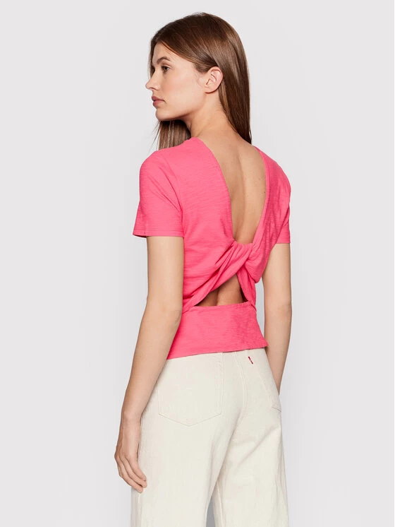 United Colors Of Benetton Γυναίκες Μπλουζάκια Μπλουζάκι 3BVXD4008 Ροζ Regular Fit Ροζ 3 United Colors Of Benetton Γυναίκες Μπλουζάκια Μπλουζάκι 3BVXD4008 Ροζ Regular Fit Ροζ - Image 3