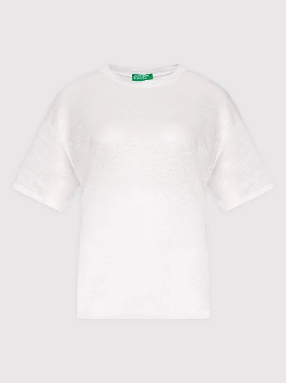 United Colors Of Benetton Γυναίκες T-shirts T-Shirt 3S1MD101G Λευκό Relaxed Fit Λευκό 5 United Colors Of Benetton Γυναίκες T-shirts T-Shirt 3S1MD101G Λευκό Relaxed Fit Λευκό - Image 5