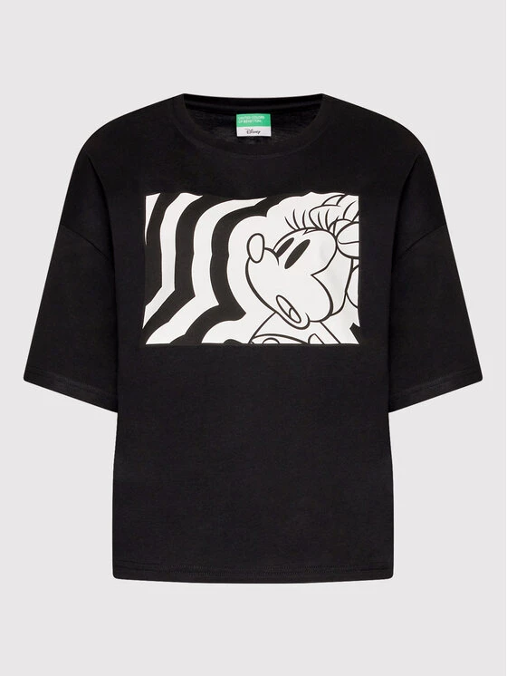 United Colors Of Benetton Γυναίκες T-shirts T-Shirt DISNEY 3I1XD101I Μαύρο Oversize Μαύρο 5 United Colors Of Benetton Γυναίκες T-shirts T-Shirt DISNEY 3I1XD101I Μαύρο Oversize Μαύρο - Image 5