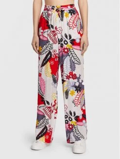 United Colors Of Benetton Γυναίκες Υφασμάτινα Παντελόνια Παντελόνι υφασμάτινο 4OAKDF01I Έγχρωμο Relaxed Fit Έγχρωμο