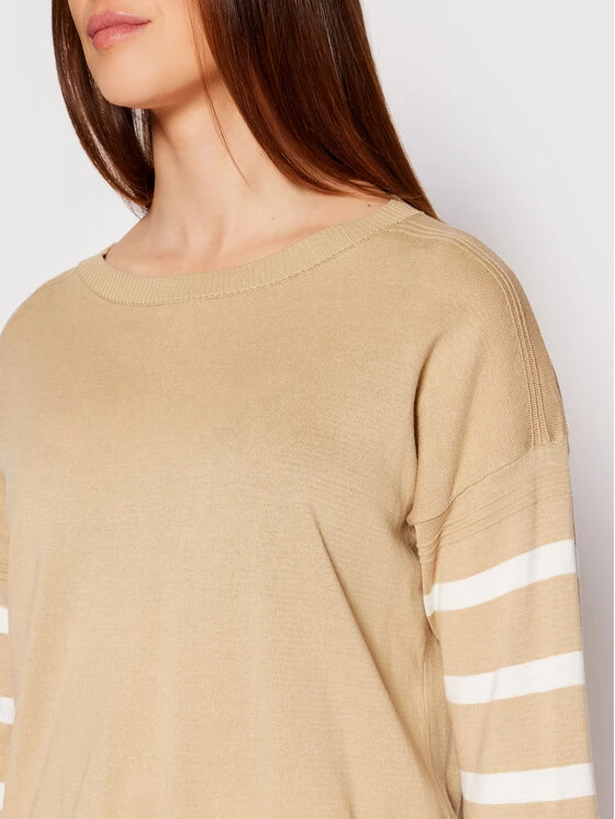 United Colors Of Benetton Γυναίκες Πουλόβερ 102ME1N93 Μπεζ Relaxed Fit Μπεζ 4 United Colors Of Benetton Γυναίκες Πουλόβερ 102ME1N93 Μπεζ Relaxed Fit Μπεζ - Image 4