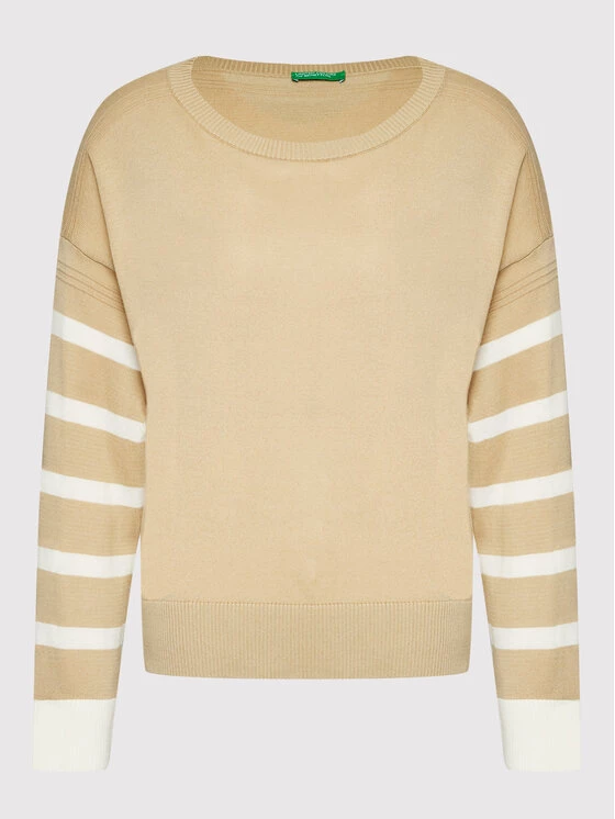 United Colors Of Benetton Γυναίκες Πουλόβερ 102ME1N93 Μπεζ Relaxed Fit Μπεζ 5 United Colors Of Benetton Γυναίκες Πουλόβερ 102ME1N93 Μπεζ Relaxed Fit Μπεζ - Image 5