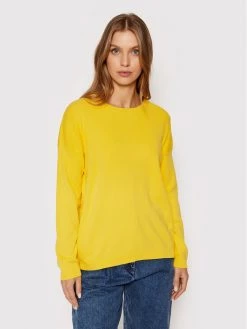 United Colors Of Benetton Γυναίκες Πουλόβερ 1091D100E Κίτρινο Loose Fit Κίτρινο