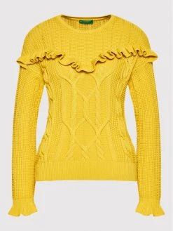 United Colors Of Benetton Γυναίκες Πουλόβερ 111TD100F Κίτρινο Regular Fit Κίτρινο -United Colors Of Benetton Κατάστημα unnamed file 3850