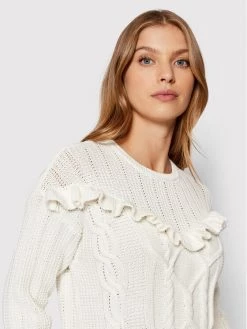 United Colors Of Benetton Γυναίκες Πουλόβερ 111TD100F Λευκό Regular Fit Λευκό -United Colors Of Benetton Κατάστημα unnamed file 3854