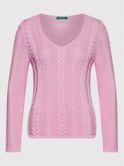 United Colors Of Benetton Γυναίκες Πουλόβερ 1498D4619 Ροζ Regular Fit Ροζ -United Colors Of Benetton Κατάστημα unnamed file 3940