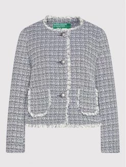 United Colors Of Benetton Γυναίκες Σακάκια & Μπλέιζερ Μπλέιζερ 21ZTDW009 Μπλε Regular Fit Μπλε -United Colors Of Benetton Κατάστημα unnamed file 3967