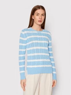 United Colors Of Benetton Γυναίκες Πουλόβερ 1594E101O Μπλε Regular Fit Μπλε