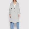 United Colors Of Benetton Γυναίκες Μεταβατικά Παλτά Παλτό μεταβατικό 28MVDN00E Γκρι Relaxed Fit Γκρι