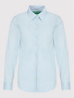 United Colors Of Benetton Γυναίκες Casual Πουκάμισα Πουκάμισο 5BRP5QCM3 Μπλε Regular Fit Μπλε -United Colors Of Benetton Κατάστημα unnamed file 4053