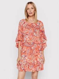 United Colors Of Benetton Γυναίκες Καλοκαιρινά Φορέματα Φόρεμα καλοκαιρινό 4H8M5V327 Κόκκινο Regular Fit Κόκκινο