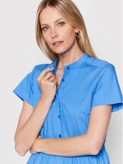 United Colors Of Benetton Γυναίκες Φορέματα σε Στυλ Πουκάμισο & Σεμιζιέ Φόρεμα πουκάμισο 4EW7DV011 Μπλε Regular Fit Μπλε -United Colors Of Benetton Κατάστημα unnamed file 408