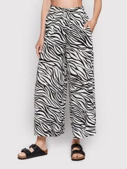 United Colors Of Benetton Γυναίκες Παντελόνες Παντελόνα 4ZN95F001 Λευκό Relaxed Fit Λευκό