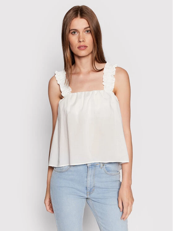 United Colors Of Benetton Γυναίκες Tops Τοπ 4CQY5H001 Λευκό Regular Fit Λευκό 1 United Colors Of Benetton Γυναίκες Tops Τοπ 4CQY5H001 Λευκό Regular Fit Λευκό