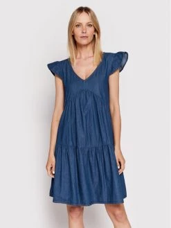 United Colors Of Benetton Γυναίκες Τζιν Φορέματα Φόρεμα τζιν 4DHJ5V00G Σκούρο μπλε Regular Fit Σκούρο μπλε