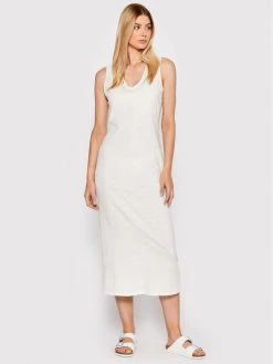 United Colors Of Benetton Γυναίκες Καλοκαιρινά Φορέματα Φόρεμα καλοκαιρινό 3UDWDV006 Λευκό Regular Fit Λευκό