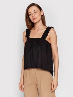 United Colors Of Benetton Γυναίκες Tops Τοπ 4CQY5H001 Μαύρο Regular Fit Μαύρο