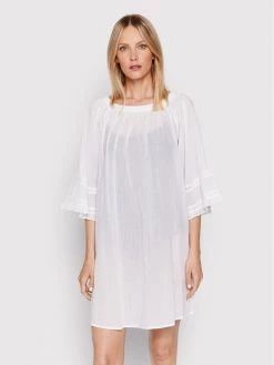 United Colors Of Benetton Γυναίκες Καλοκαιρινά Φορέματα Φόρεμα καλοκαιρινό 4DW35V00L Λευκό Regular Fit Λευκό