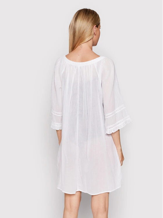 United Colors Of Benetton Γυναίκες Καλοκαιρινά Φορέματα Φόρεμα καλοκαιρινό 4DW35V00L Λευκό Regular Fit Λευκό 3 United Colors Of Benetton Γυναίκες Καλοκαιρινά Φορέματα Φόρεμα καλοκαιρινό 4DW35V00L Λευκό Regular Fit Λευκό - Image 3