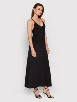 United Colors Of Benetton Γυναίκες Καλοκαιρινά Φορέματα Φόρεμα καλοκαιρινό 3Q225V009 Μαύρο Regular Fit Μαύρο