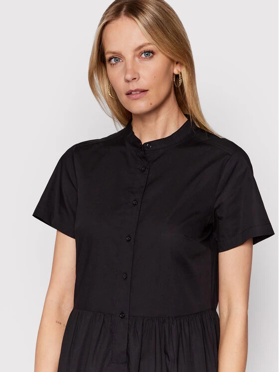 United Colors Of Benetton Γυναίκες Φορέματα σε Στυλ Πουκάμισο & Σεμιζιέ Φόρεμα πουκάμισο 4EW7DV011 Μαύρο Regular Fit Μαύρο 4 United Colors Of Benetton Γυναίκες Φορέματα σε Στυλ Πουκάμισο & Σεμιζιέ Φόρεμα πουκάμισο 4EW7DV011 Μαύρο Regular Fit Μαύρο - Image 4