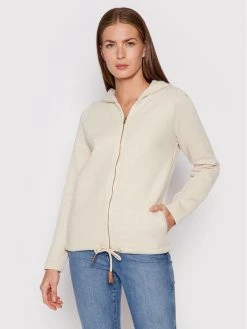 United Colors Of Benetton Γυναίκες Μπλούζες Με Κουκούλα Μπλούζα 3NC5E5241 Μπεζ Regular Fit Μπεζ