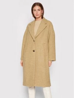 United Colors Of Benetton Γυναίκες Χειμωνιάτικα Παλτά Μάλλινο παλτό 2WDP5K383 Μπεζ Regular Fit Μπεζ