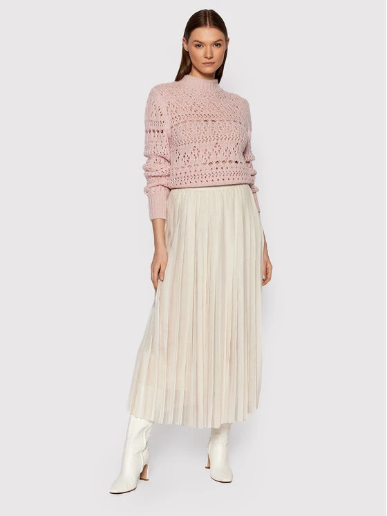 United Colors Of Benetton Γυναίκες Πουλόβερ 114UD200F Ροζ Regular Fit Ροζ 2 United Colors Of Benetton Γυναίκες Πουλόβερ 114UD200F Ροζ Regular Fit Ροζ - Image 2