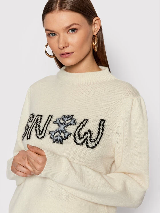 United Colors Of Benetton Γυναίκες Πουλόβερ 1144E200G Μπεζ Relaxed Fit Μπεζ 4 United Colors Of Benetton Γυναίκες Πουλόβερ 1144E200G Μπεζ Relaxed Fit Μπεζ - Image 4