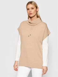 United Colors Of Benetton Γυναίκες Πουλόβερ 1035D200A Μπεζ Regular Fit Μπεζ