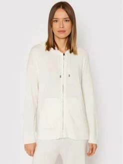 United Colors Of Benetton Γυναίκες Μπλούζες Με Κουκούλα Μπλούζα 1035D5006 Λευκό Regular Fit Λευκό