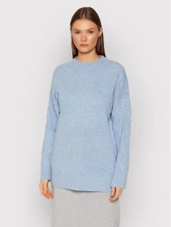 United Colors Of Benetton Γυναίκες Πουλόβερ 1244D200B Μπλε Regular Fit Μπλε