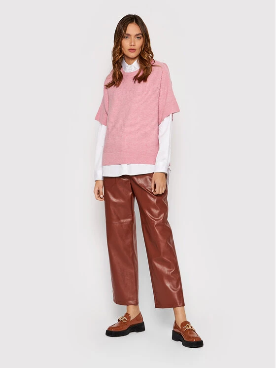 United Colors Of Benetton Γυναίκες Πουλόβερ 1044D100O Ροζ Relaxed Fit Ροζ 2 United Colors Of Benetton Γυναίκες Πουλόβερ 1044D100O Ροζ Relaxed Fit Ροζ - Image 2