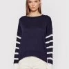 United Colors Of Benetton Γυναίκες Πουλόβερ 102ME1N93 Σκούρο μπλε Relaxed Fit Σκούρο μπλε