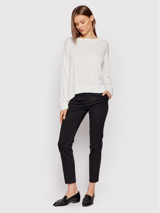 United Colors Of Benetton Γυναίκες Πουλόβερ 102ME1N93 Λευκό Relaxed Fit Λευκό 2 United Colors Of Benetton Γυναίκες Πουλόβερ 102ME1N93 Λευκό Relaxed Fit Λευκό - Image 2