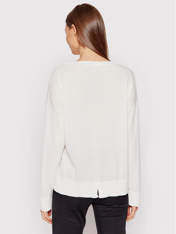United Colors Of Benetton Γυναίκες Πουλόβερ 102ME1N93 Λευκό Relaxed Fit Λευκό 3 United Colors Of Benetton Γυναίκες Πουλόβερ 102ME1N93 Λευκό Relaxed Fit Λευκό - Image 3