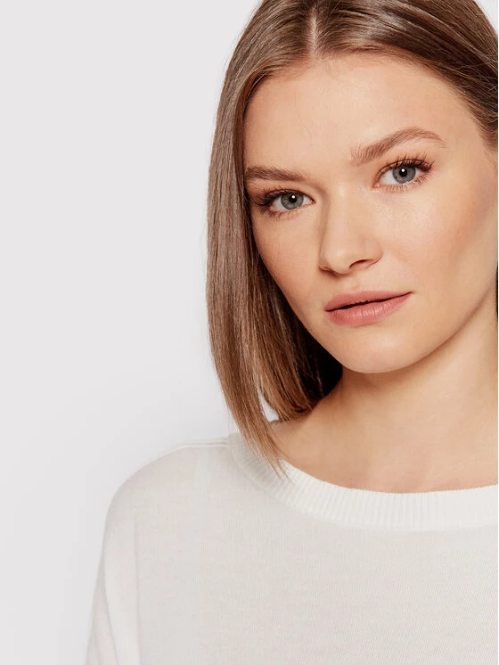 United Colors Of Benetton Γυναίκες Πουλόβερ 102ME1N93 Λευκό Relaxed Fit Λευκό 4 United Colors Of Benetton Γυναίκες Πουλόβερ 102ME1N93 Λευκό Relaxed Fit Λευκό - Image 4